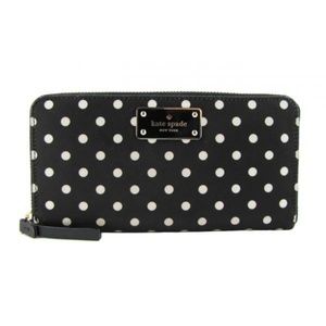 Black Diamond Dot Avenue Neda Large Wallet